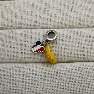 Mickey Mouse Croissant and French Flag Dangle charm Disney Paris 🇫🇷